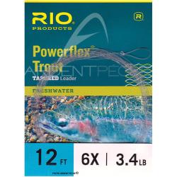 Bas de ligne RIO Powerflex Trout 12&acute; (3,70m) 3X