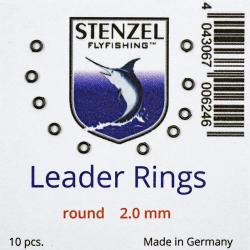 Anneaux de bas de ligne STENZEL rond noir 2 mm