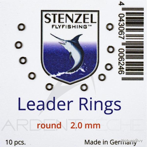 Anneaux de bas de ligne STENZEL rond noir 2 mm