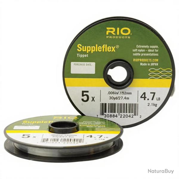 Fils nylon RIO Suppleflex (27m) 5X - 0,152 mm