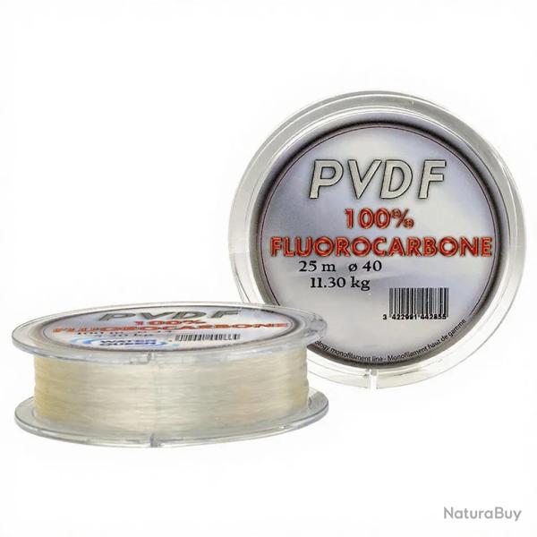Fils fluorocarbone PVDF (25m) 0,125 mm