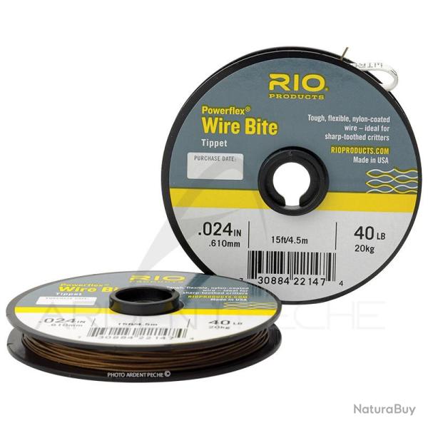 Fils acier gain� RIO WIRE BITE TIPPET 40 lbs