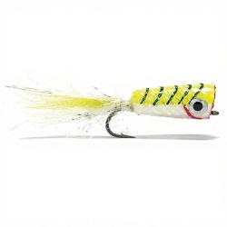 Mouche FMF Mylar popper chartreuse/white 2631 H2/0