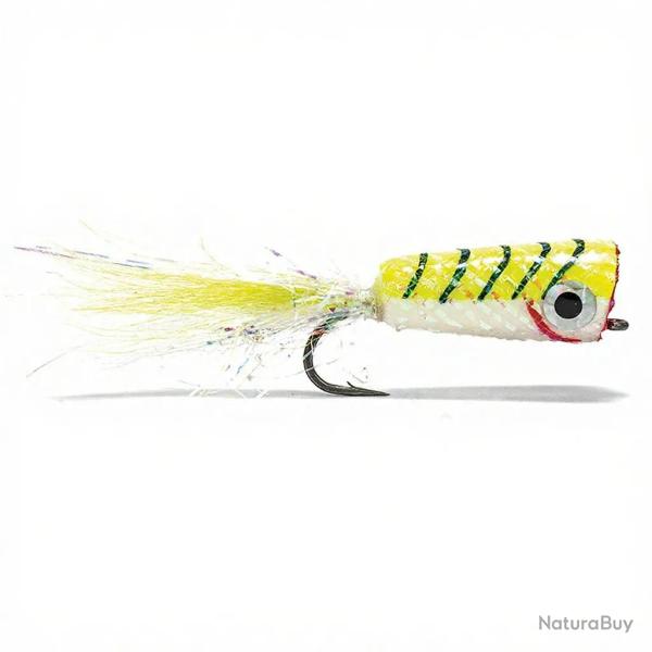 Mouche FMF Mylar popper chartreuse/white 2631 H2/0