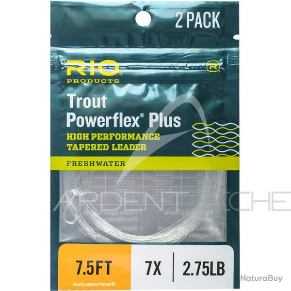 Bas de ligne RIO Trout Powerflex Plus 7�5 (2,30m) 0X