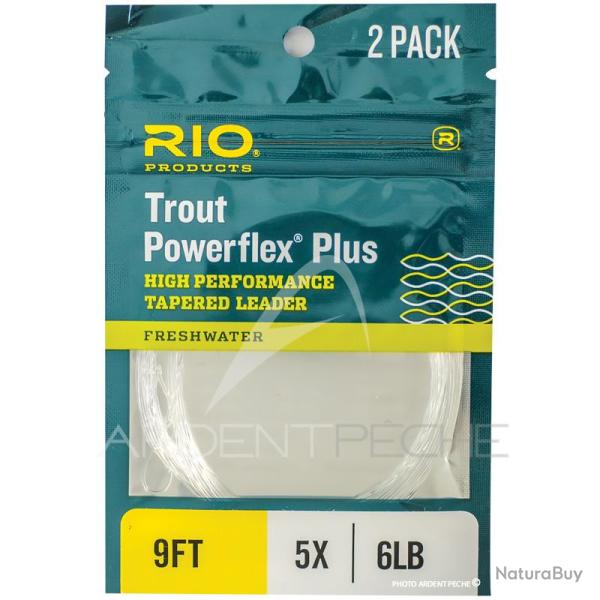 Bas de ligne RIO Trout Powerflex Plus (Pack de 2) 9� (2,70m) 5X