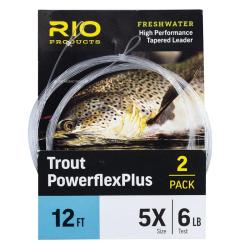 Bas de ligne RIO Trout Powerflex Plus (Pack de 2) 12' (3,70m) 0X