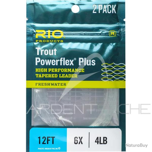 Bas de ligne RIO Trout Powerflex Plus (Pack de 2) 12' (3,70m) 7X