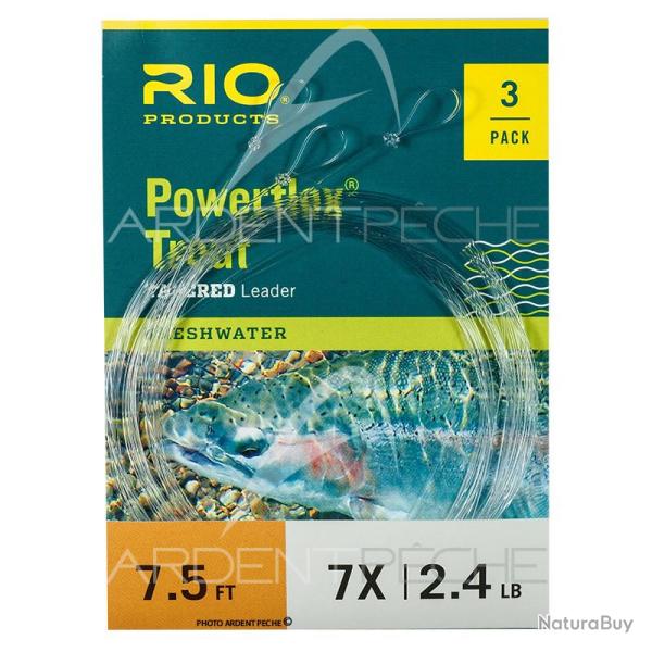 Bas de ligne RIO Powerflex (Pack de 3) 7�5 (2,30m) 1X