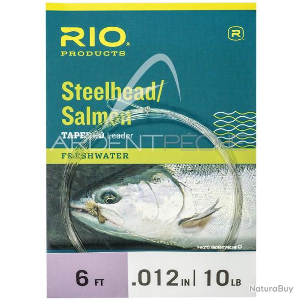 Bas de ligne RIO Steelhead/saumon Glacial/Green 6�(1,80m) 12lb
