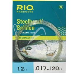 Bas de ligne RIO Steelhead/saumon Glacial/Green 12&acute;(3,70m) 12lb