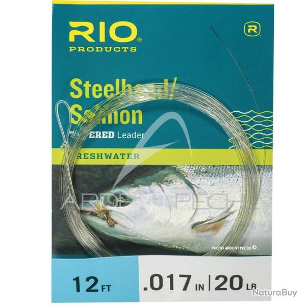 Bas de ligne RIO Steelhead/saumon Glacial/Green 12�(3,70m) 20lb