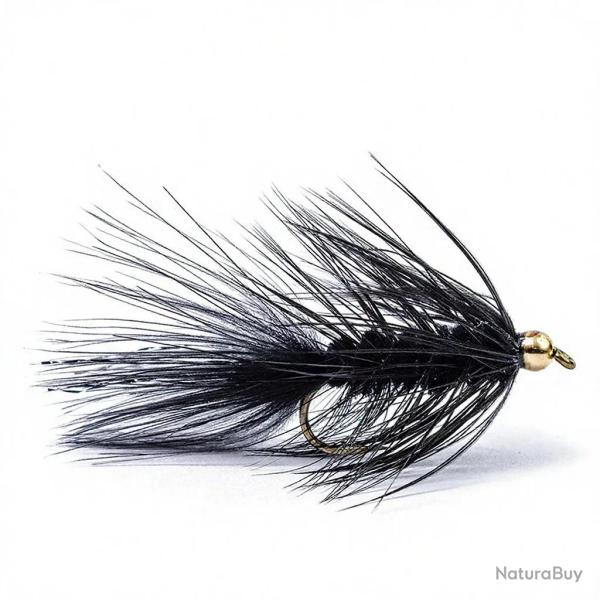 Mouches Rainy�s BEADHEAD WOLLY BUGGER BLACK H4