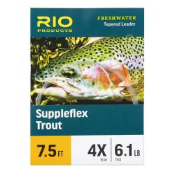 Bas de ligne RIO Suppleflex Trout 2.30m (7.5&acute;) 3X