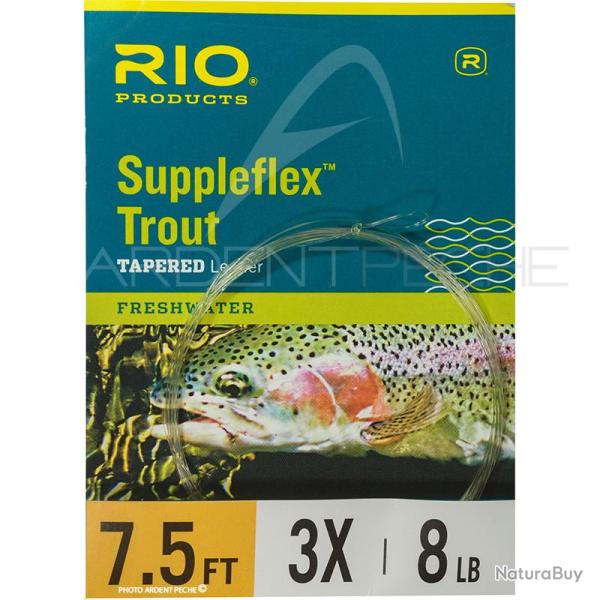 Bas de ligne RIO Suppleflex Trout 2.30m (7.5�) 4X
