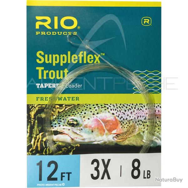 Bas de ligne RIO Suppleflex Trout 3.60m (12�) 3X