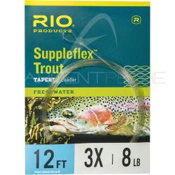 Bas de ligne RIO Suppleflex Trout 3.60m (12&acute;) 4X