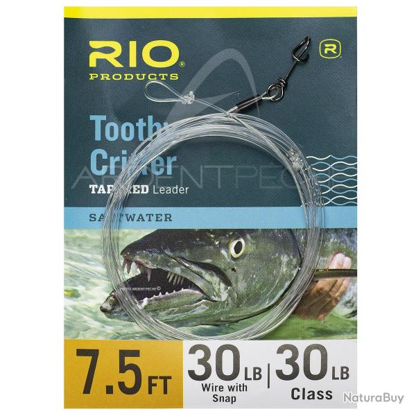 Bas de ligne RIO TOOTHY CRITTER II avec agrafe 45lb