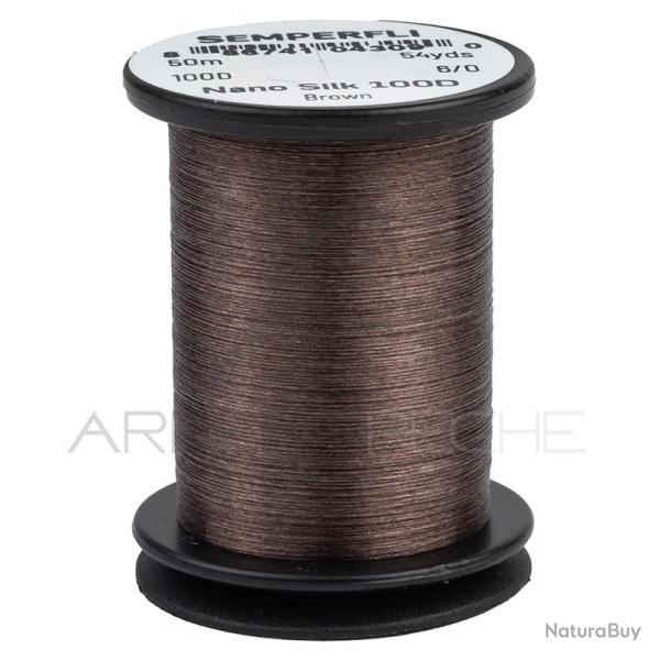 Fils de montage Semperfli Nano Silk Predator 6/0 marron