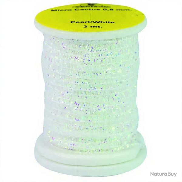 Chenille Micro Cactus 0.8mm Pearl white
