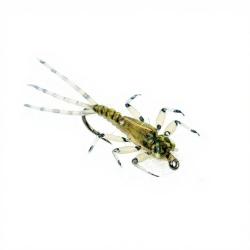 Mouche r&eacute;aliste Mayfly nymphe Olive H12