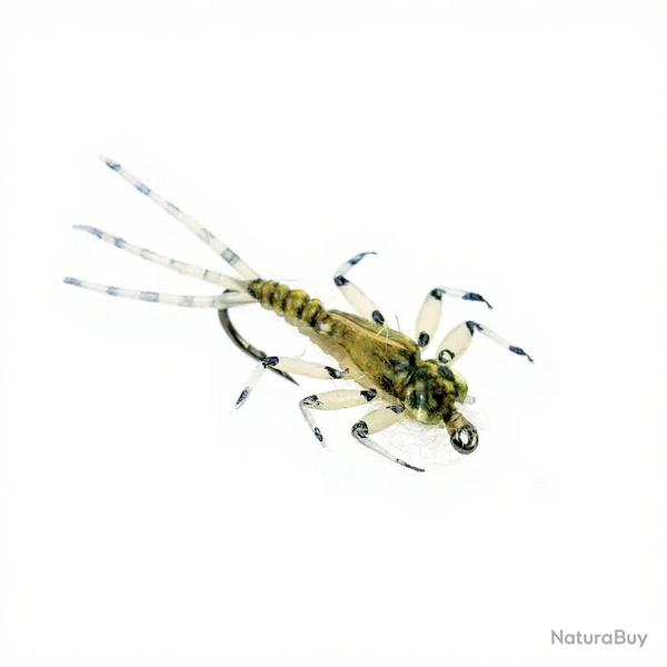 Mouche r�aliste Mayfly nymphe Olive H12