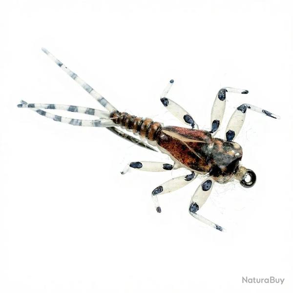 Mouche r�aliste Mayfly nymphe Tan H12