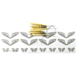 Kit montage &eacute;ph&egrave;m&egrave;re Danica r&eacute;alistes jaune clair large