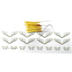 Kit montage &eacute;ph&egrave;m&egrave;re Danica r&eacute;alistes jaune large