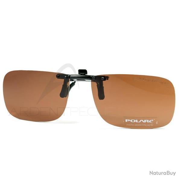 Clip lunettes COCOONS polarisants rectangle FLIP-UP cuivre
