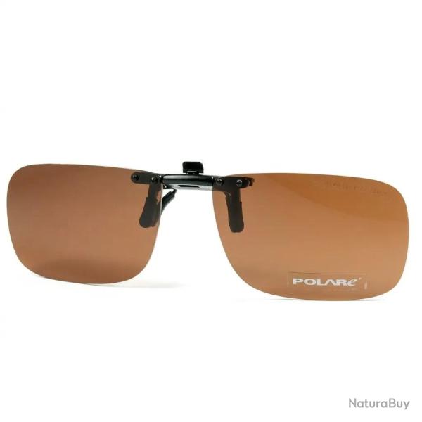 Clip lunettes COCOONS polarisants rectangle FLIP-UP cuivre