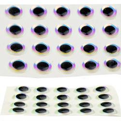 Yeux 3D adh&eacute;sifs super pearl &Oslash; 6.5mm
