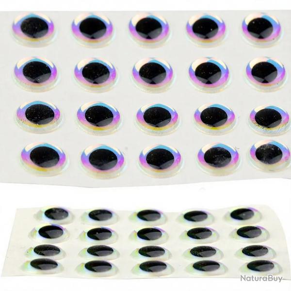Yeux 3D adh�sifs super pearl � 8mm
