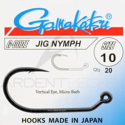 Hame&ccedil;on mouche Gamakatsu Jig nymph H16