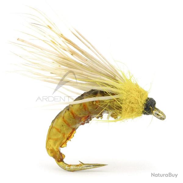 Mouche r�aliste Caddis pupa light green H14