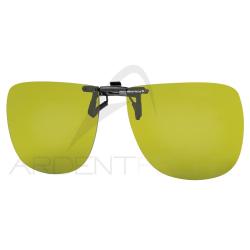 Clip lunettes COCOONS polarisants carr&eacute; FLIP-UP jaune