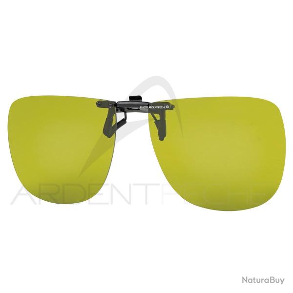 Clip lunettes COCOONS polarisants carr FLIP-UP jaune