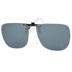 Clip lunettes COCOONS polarisants carr&eacute; FLIP-UP Silver