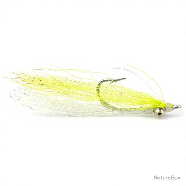 Mouche RIO Skinny Water Clouser Minnow Weedless Chartreuse/White H4