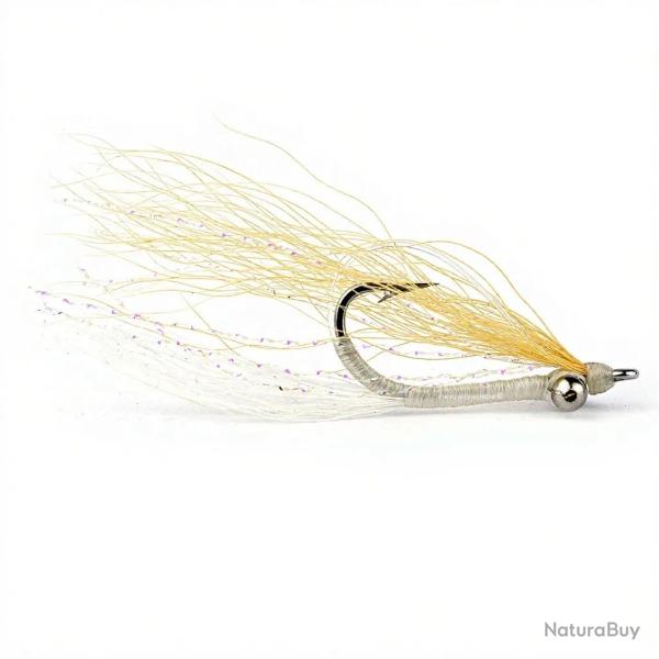 Mouche RIO Skinny Water Clouser Minnow Weedless Tan/White H2