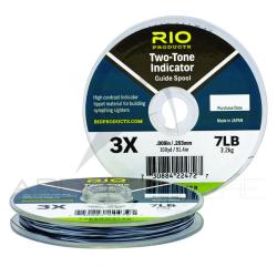 Fils nylon RIO 2 Tone Indicator noir/blanc 27m 1X - &Oslash; 0.254