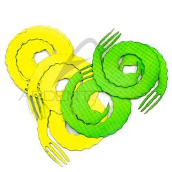 Queue Forked bling medium Fluo chartreuse/fluo jaune