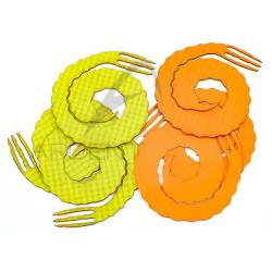 Queue Forked bling medium Fluo orange/fluo jaune