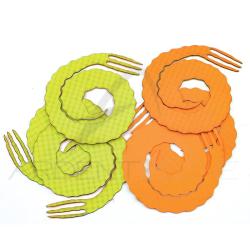 Queue Forked bling big game Fluo orange/fluo jaune