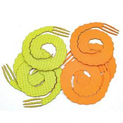 Queue Forked bling big game Fluo orange/fluo jaune