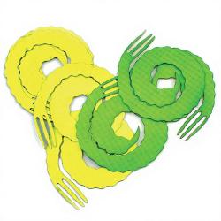 Queue Forked bling big game Fluo vert/fluo jaune