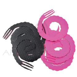 Queue Forked bling big game Noir/fluo rose