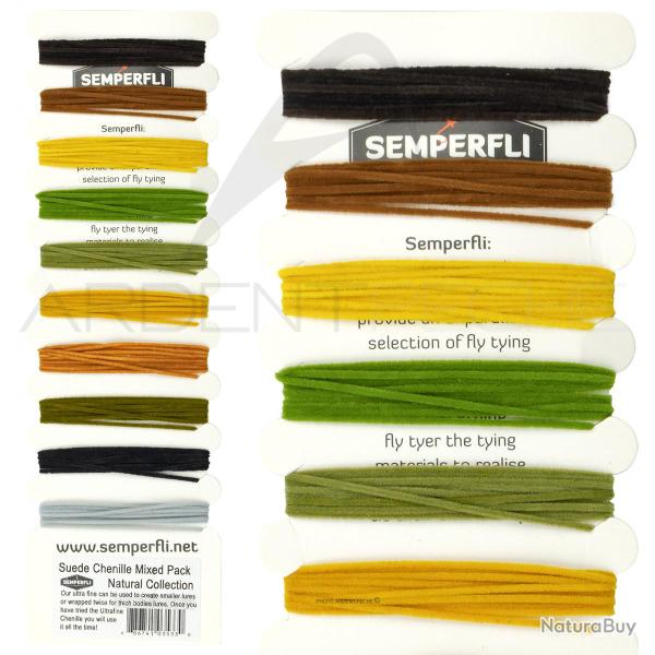 Assortiment suede chenille fine naturelle