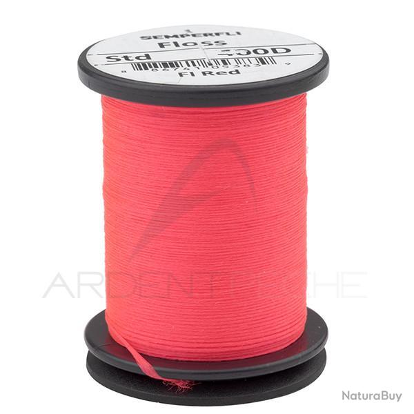 Fils de montage polyfloss SEMPERFLI 400D fluo rouge