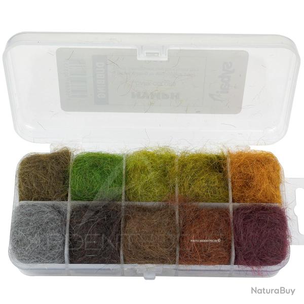 Boite distributrice Dubbing Sybai nymphe Dark colors